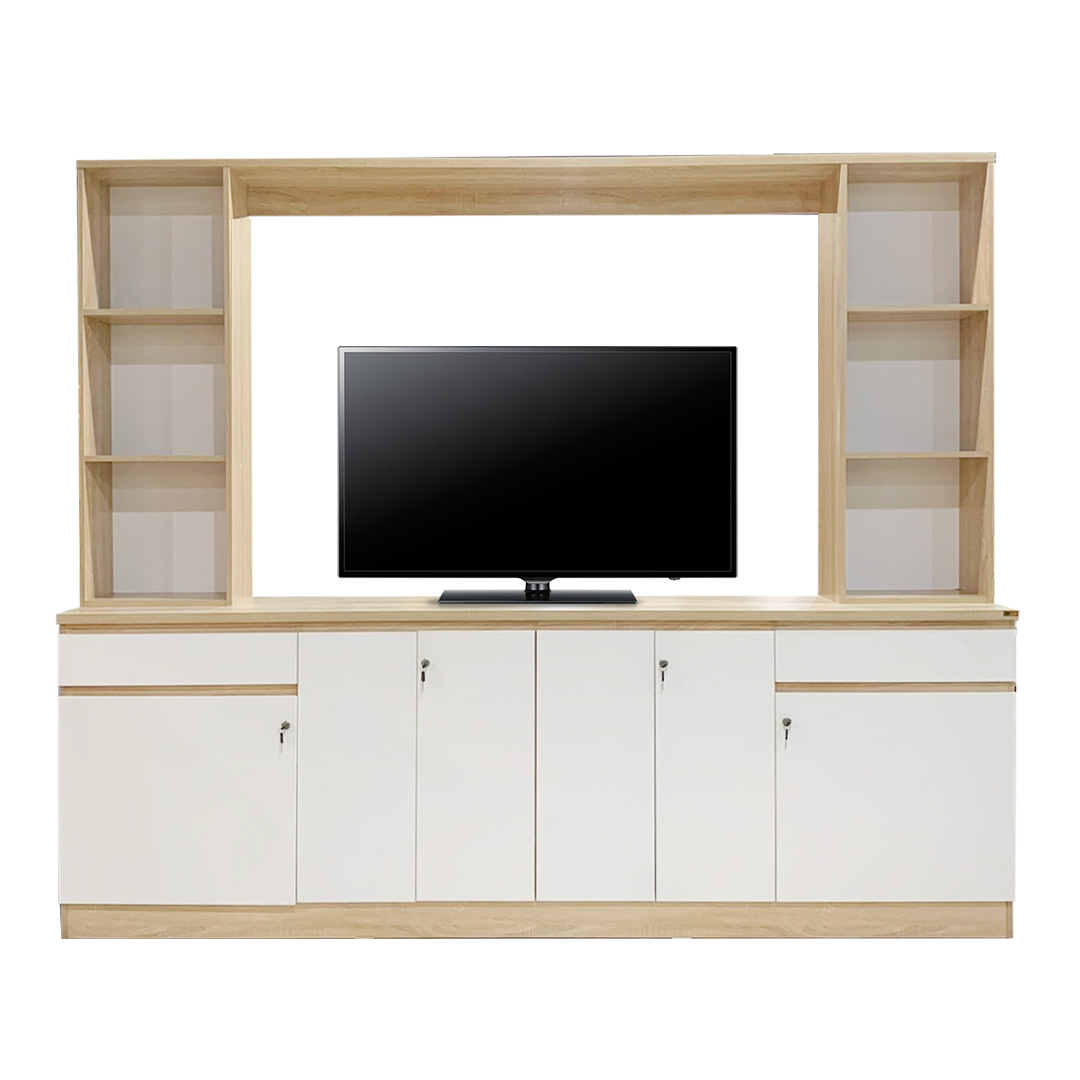 ตู้โชว์_ชุดโฮมเธียเตอร์ HT-2402 สีโซลิคกราไฟท์ โซลิดขาว