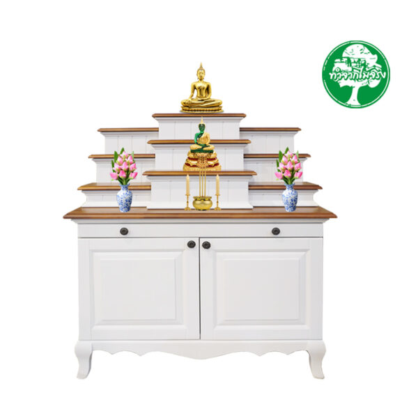 ตู้ โต๊ะพระ_หิ้งพระ หมู่ 9 ขนาด 100 ซม. สีขาว ชำนิ_14900