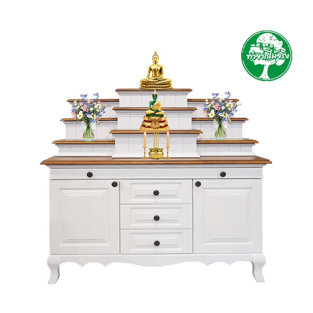 ตู้ โต๊ะพระ_หิ้งพระ หมู่ 9 ขนาด 120 ซม. สีขาว ชำนิ_16900