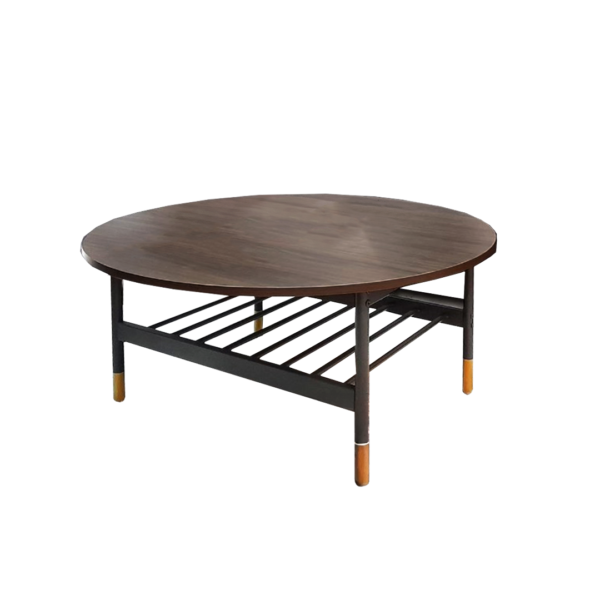 โต๊ะกลางโครงเหล็กหน้าไม้ ขนาด 80x80x40 ซม. ราคา 2,990