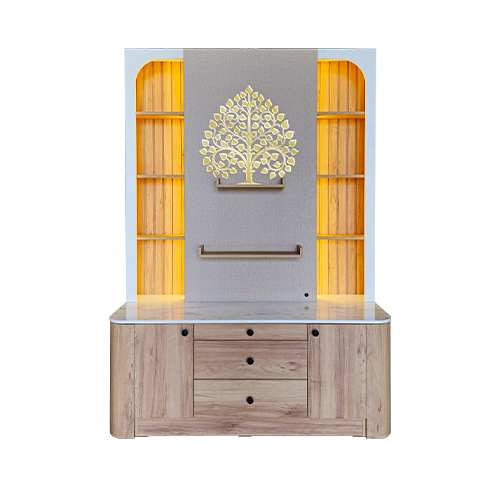 alt"ตู้พระรุ่นเคียร่ามีไฟในตัวมีลิ้นชัก"