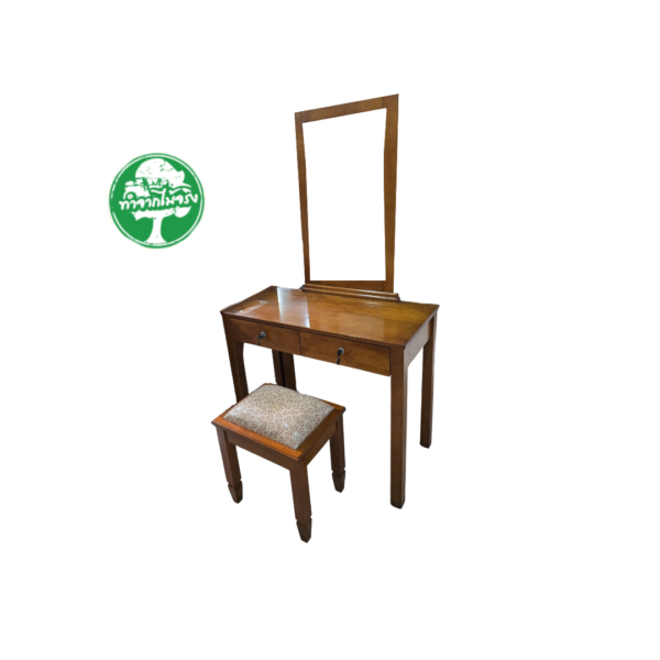 alt="โต๊ะเครื่องแป้ง MODEL 793 + สตูล DT 001 สี OAK"